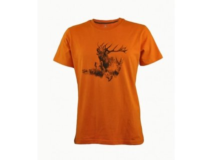 39699 oranzove tricko s potlacou polovnicky motiv decke