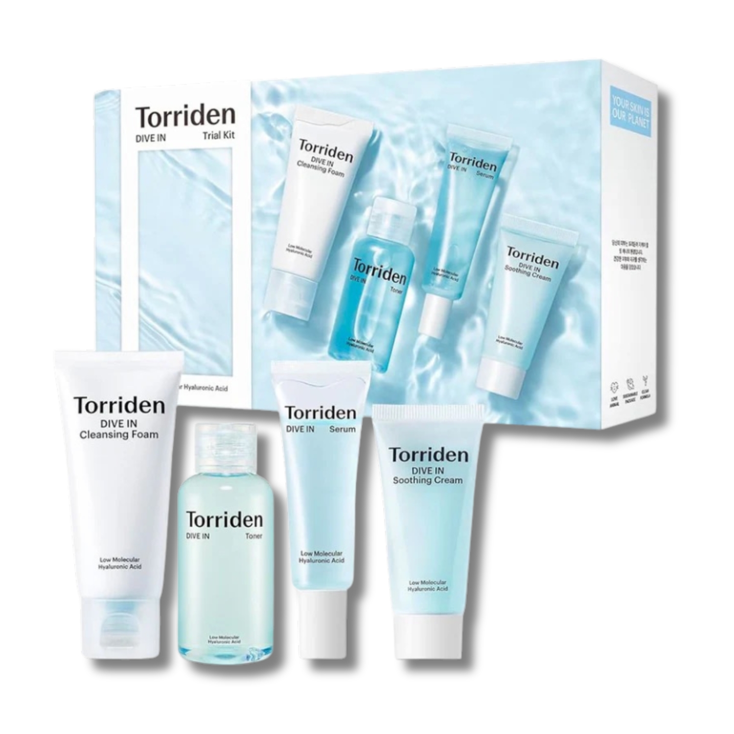 Torriden DIVE-IN Trial Kit – Hydratační mini set 4 ks