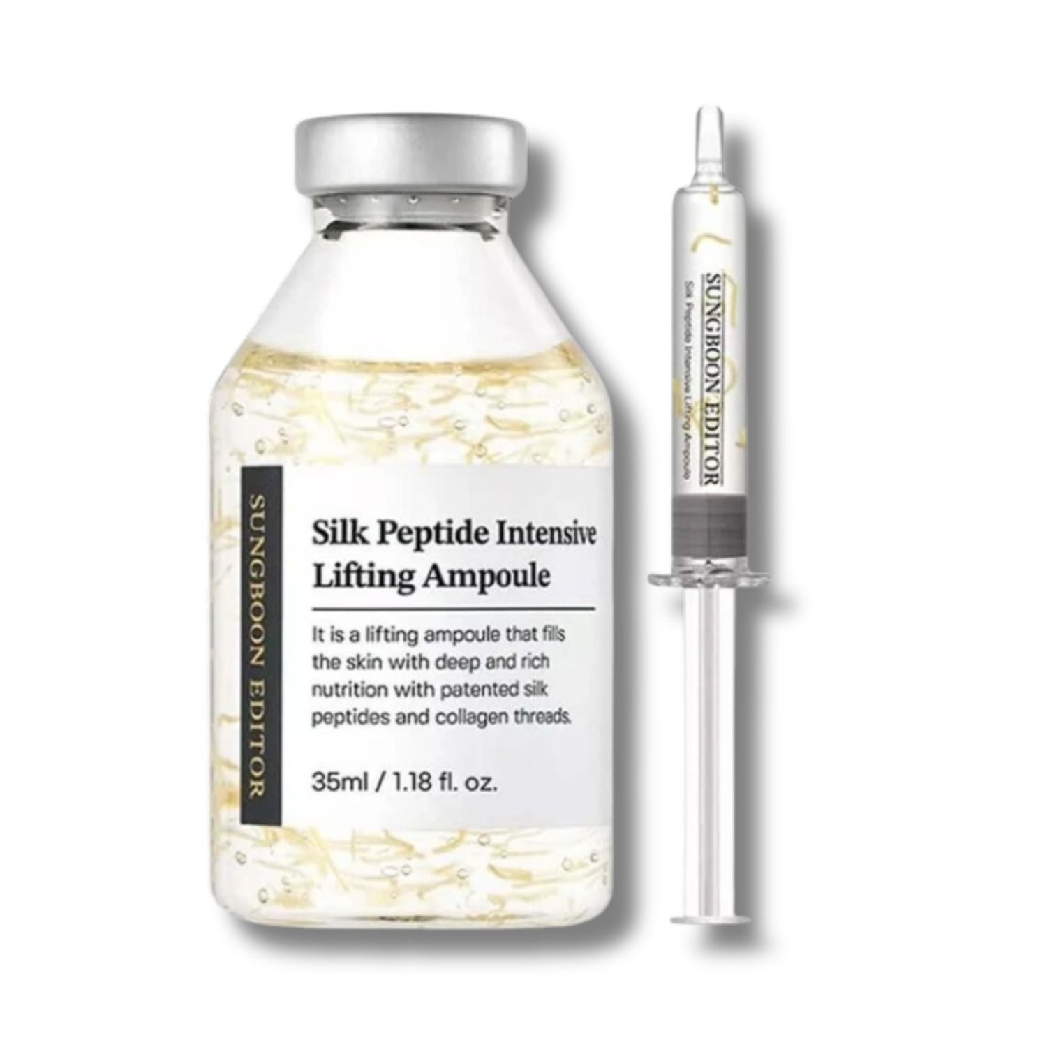 Sungboon Editor Silk Peptide Intensive Lifting Ampoule 35 ml – lahvička bílé pozadí