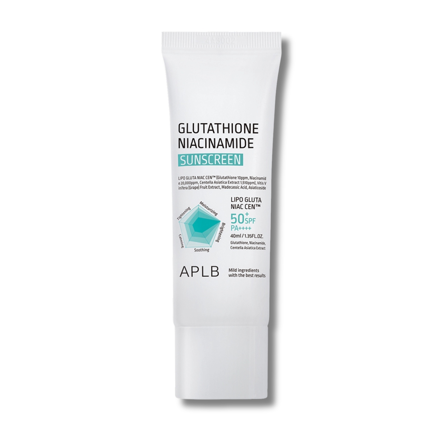 APLB Glutathione Niacinamide Sunscreen SPF50+ PA++++ 40 ml