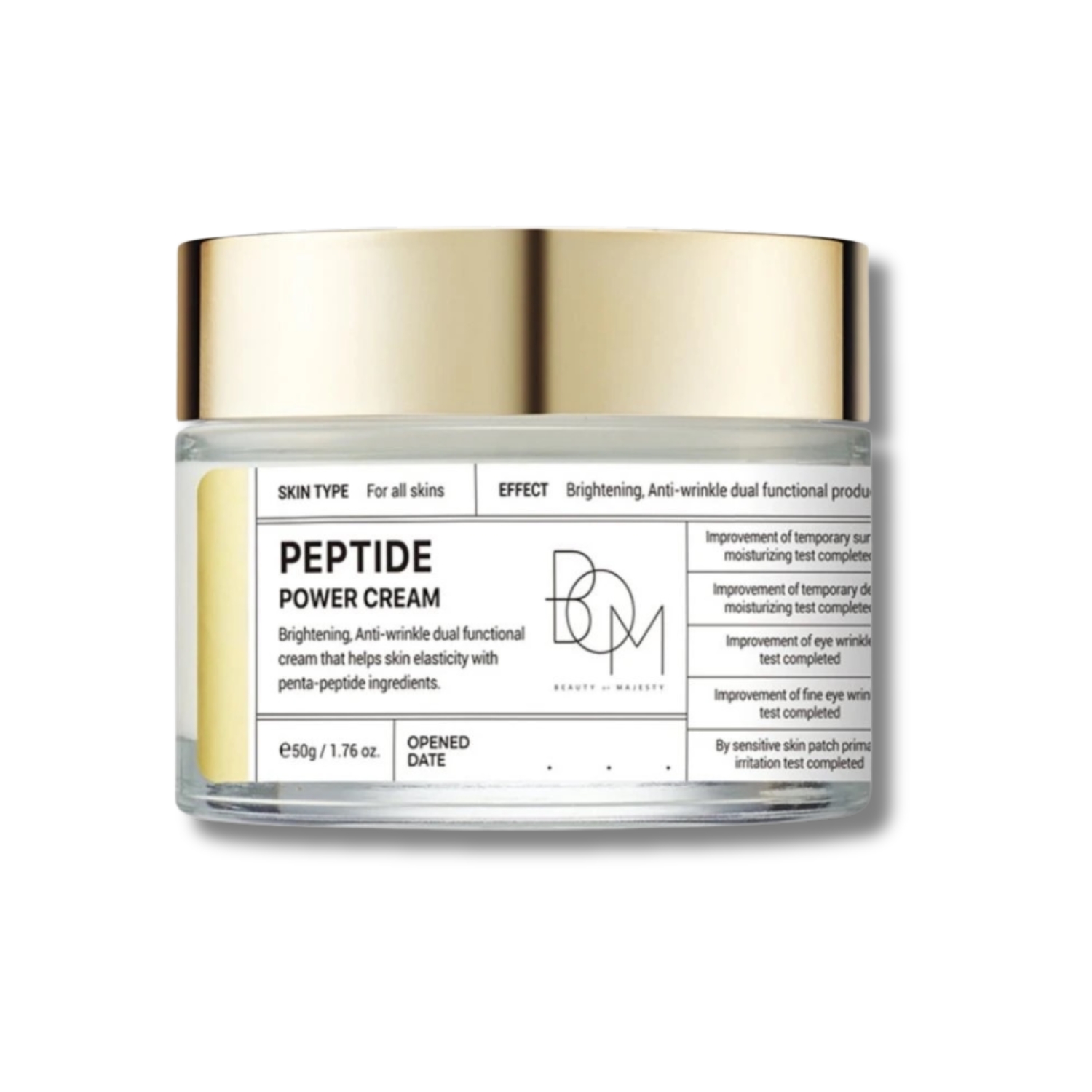 B.O.M. Peptide Power Cream – Protivráskový peptidový krém s 24K zlatem 50 ml