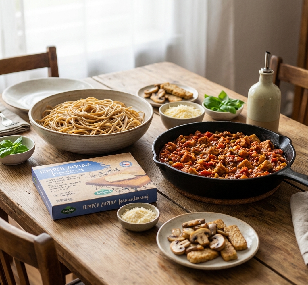 Boloňské špagety s Tempehem