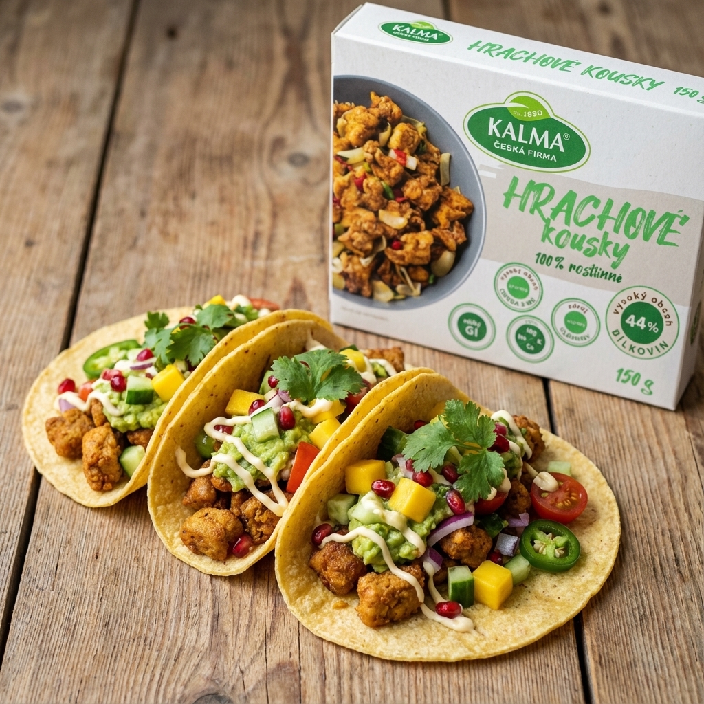 Tacos s hrachovými kousky