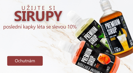 Premiový sirup mango a poctivý sirup višeň