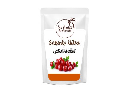 Brusinky (klikva) slazené jablečnou šťávou 1 kg LES FRUITS DU PARADIS