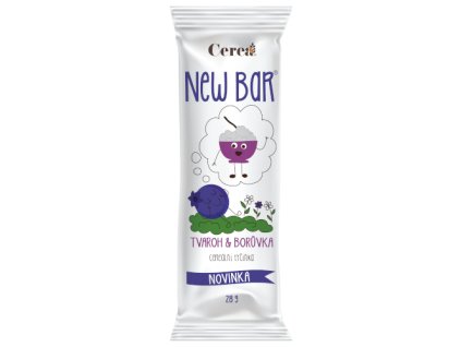 New Bar tvaroh borůvka 33 g CEREA