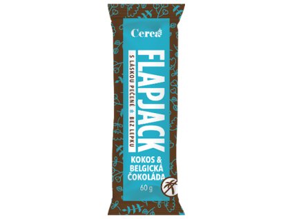 Flapjack Belgická čokoláda mandle kokos, gluten free 60 g CEREA