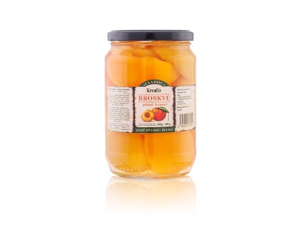 Broskve  půlené, loupané 680 g KREOLIS