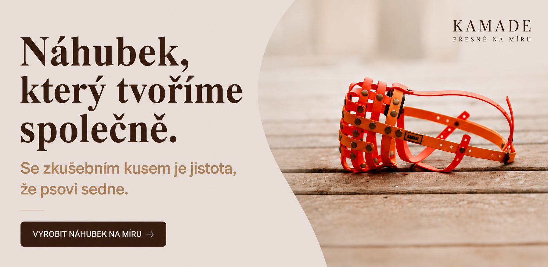 e-shop kamade, obojky, vodítka, náhubky na míru, sety, materiál BioThane