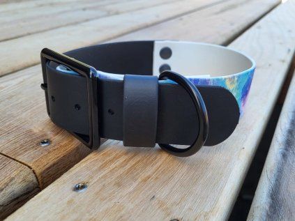 dvoubarevný černý rainbow 38 mm obojek III