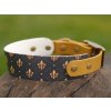 Slim-Chic 38/25 mm BioThane® s designem PrintThane® Fleur de Lis, obvod krku 34 - 38 mm