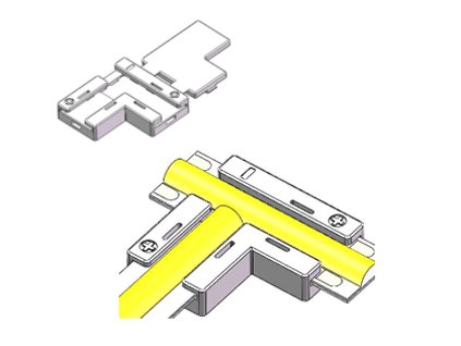2 pins led strip T connector 1