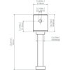 Napájecí závěsný prvek KLUŚ P-B-Z do desky |stříbrná