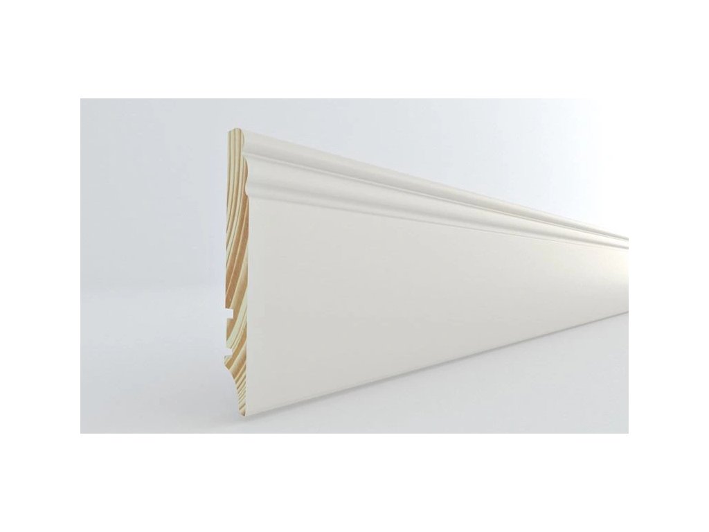 Biela soklová lišta vyrobená z dreva 20ks 1ks/220cm_0