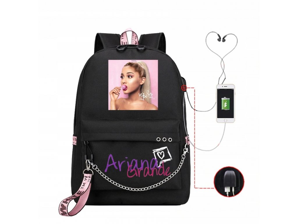 Školská taška, batoh - Školský batoh Ariana Grande Colors Veľký A4 USB_0