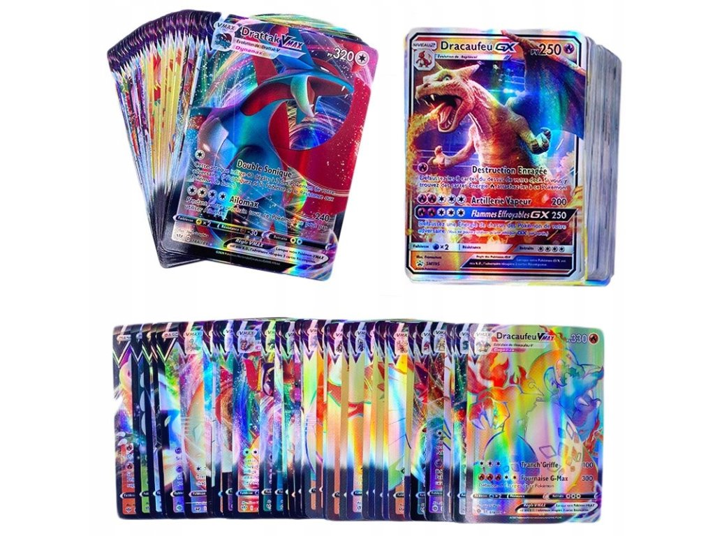 Pokémon - Francúzsky Pokémon karta tag band gx v max Vmax_0