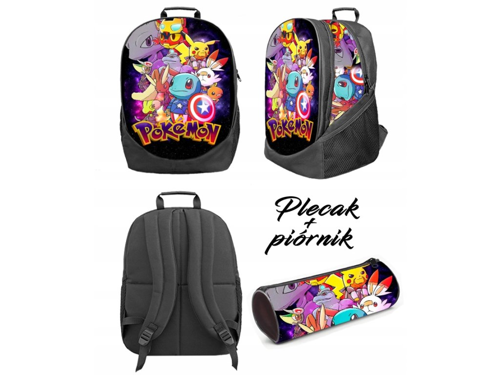 POKEMON FAMILLY PLECAK DUZY PIORNIK GRATIS Plec Produkt uniseks