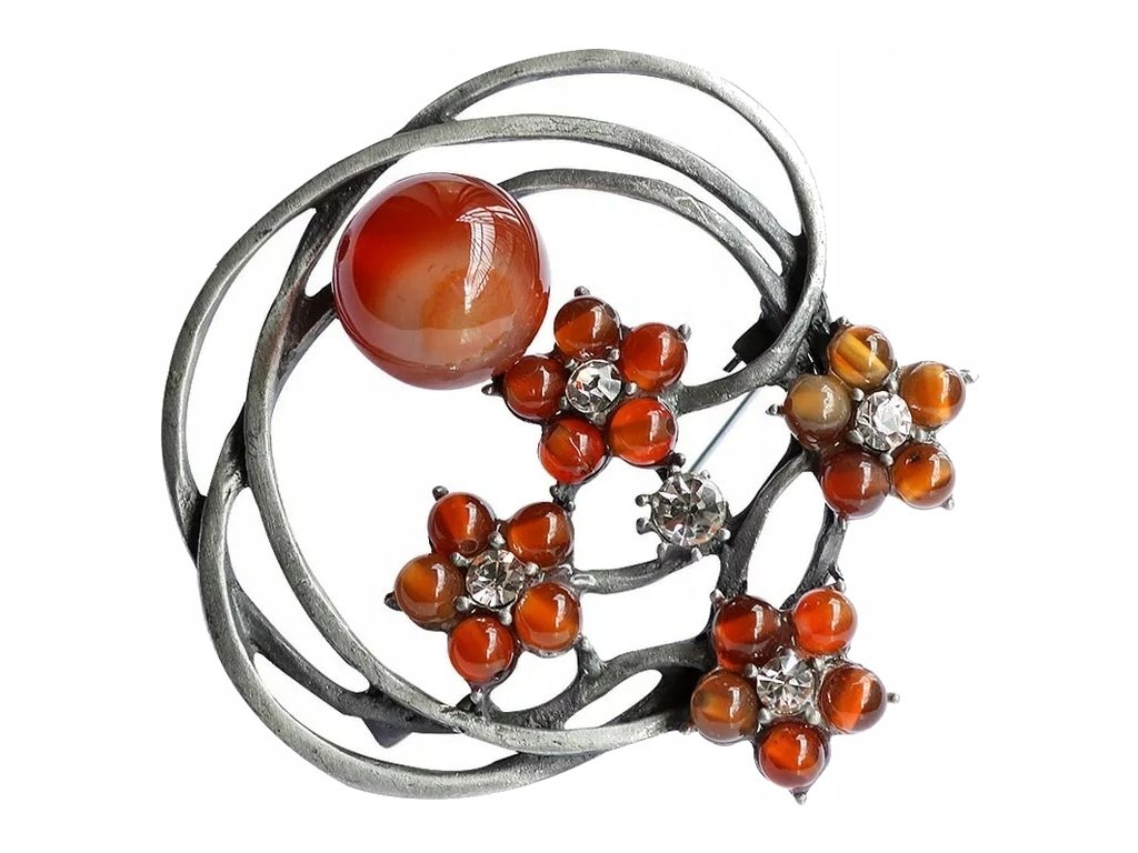 BRAWELLA BROŠŇA KLASICKÉ KAMENNÉ VINTAGE (222)_1