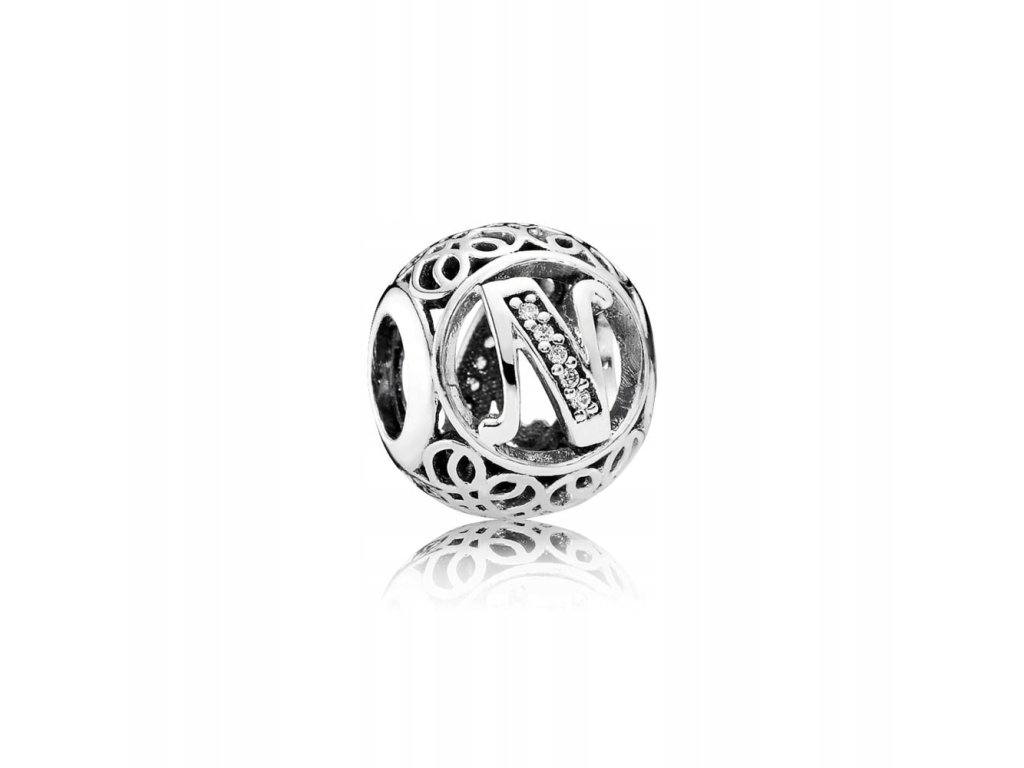 KÚZLO PÍSMENO N LIST VO VINTAGE ŠTÝLE PANDORA_0