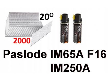 Sponkovačka, nastreľovačka - Klince 45 mm + 2Gase na Paslode IM65A F16, IM250A_0