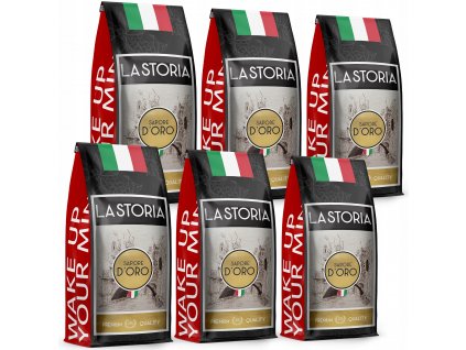 Kawa LA STORIA ORO Zestaw 6kg SWIEZO PALONA