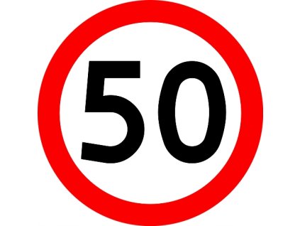 Dopravná značka 600 mm rýchlostný limit 50_0