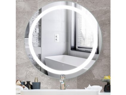 Okrúhle kúpeľňové LED zrkadlo proti zahmlievaniu 60cm_0