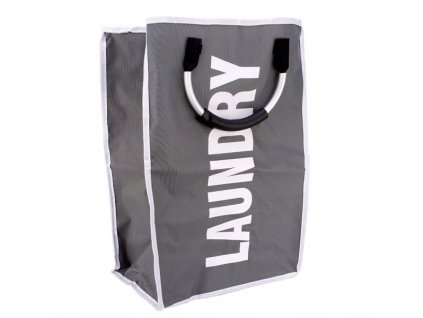 Skladacia taška na prádlo 40 L, šedá_0