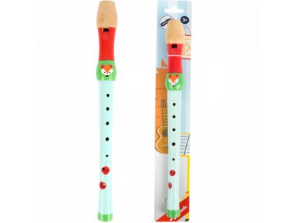 Drevená líška flauta pre deti 32 cm nástroj