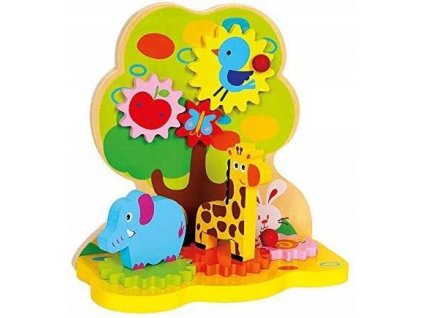 Drevené hračky Hnuteľné rajské zvieratá karusel