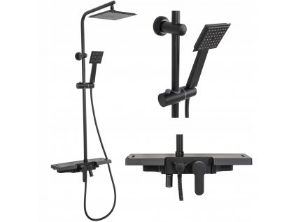 Sprchové SÚPRAVY BRAVO Rea BLACK NOVÉ, ČIERNE_0