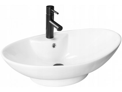 BIELA ​​ROSA KERAMIKA OVÁLNE OVÁLNE OVÁLNE UMÝVADLO_0