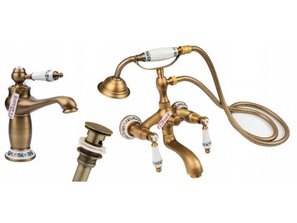 RETRO na amalgamator pre umývadlo príjem zariadenie trubice starého zlata_0