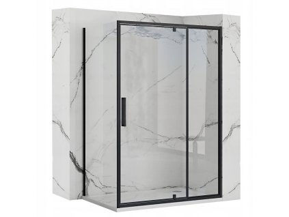 Čierna sprchová kabína Rapid Swing 100x140 cm_0