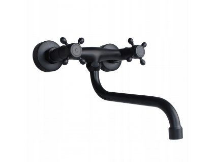 KUCHYNSKÝ faucet RETRO TAPETOVÁ ČIERNA ČIERNA MAT_0