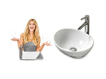 Keramické umývadlo na dosku Rea Avila Misa White_0