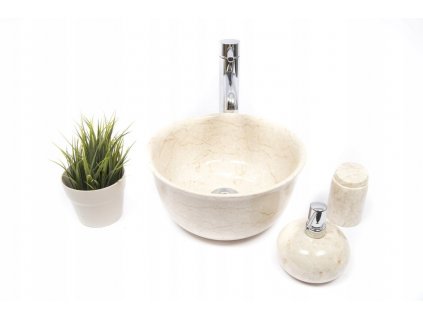 KCUT-P CREAM E 30x15 umývadlo na dosku z kameňa_0