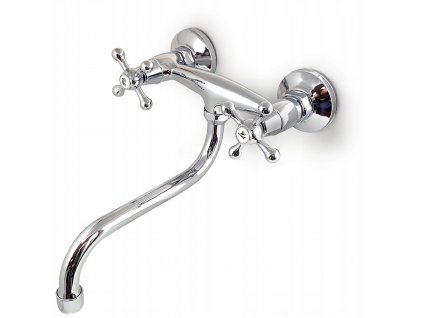 KUCHYNSKÝ ZMIEŠÁVAČ STENOVÝ Drezový kohútik RETRO CHROM_0