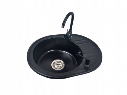 Drez s odkvapkávačom na jednu misu, okrúhly + kohútik_0