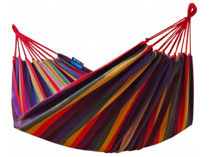 Hojdacia sieť HAMAK dvojitá 220x160 cm XXL VIACFAREBNÁ