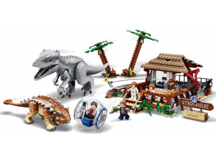 Jurský svet - LEGO Jurassic world Indominus Rex ankylosaurus VYPR