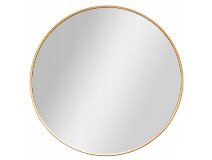 Okrúhle nástenné zrkadlo 70 cm kovové ZLATÉ VYPR