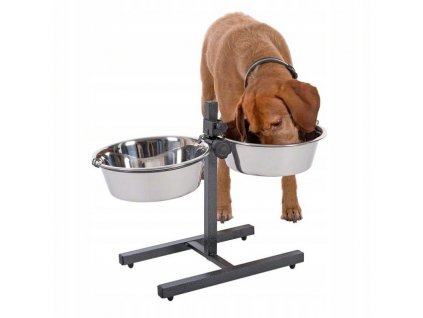 Misky na nastaviteľnom stojane pre psov 2x4,7 l VYPR
