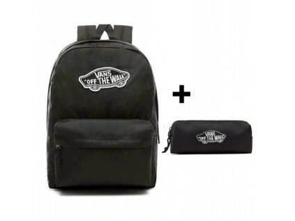 Školská taška - batoh Vans s peračníkom Vans ČIERNY