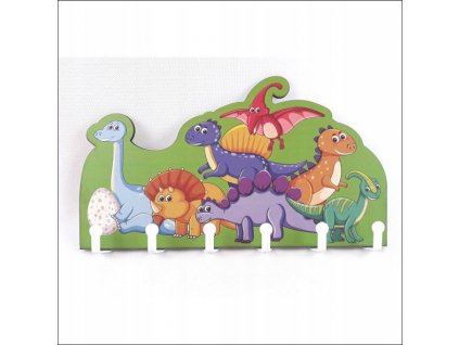 Nástenný vešiak na detské oblečenie DINOSAURS 37x22 cm VYPR