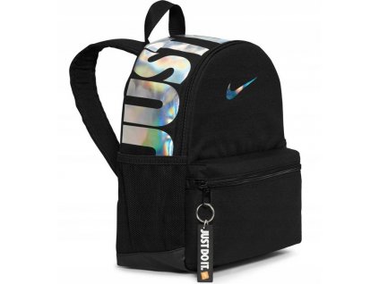 Školská taška - batoh Nike Brasilia JDI malý ČIERNO-STRIEBORNÝ VYPR