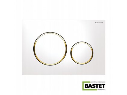 WC splachovacie tlačidlo Geberit Sigma BIELE/ZLATÉ