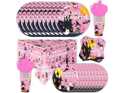 Súprava riadu Halloween čarodejnice 81 ks VYPR