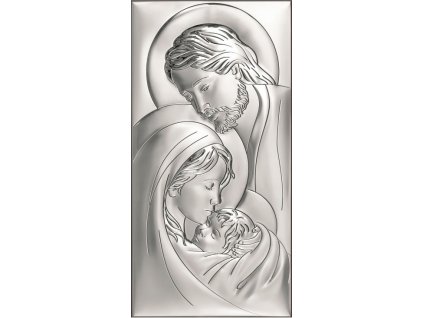 Strieborný obraz Svätá RODINA 18x9 cm