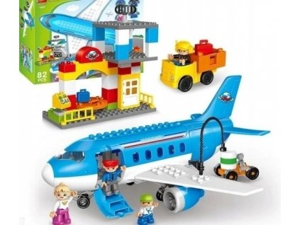 Veľké lietadlo s príslušenstvom 50 cm náhrada za Lego Duplo
